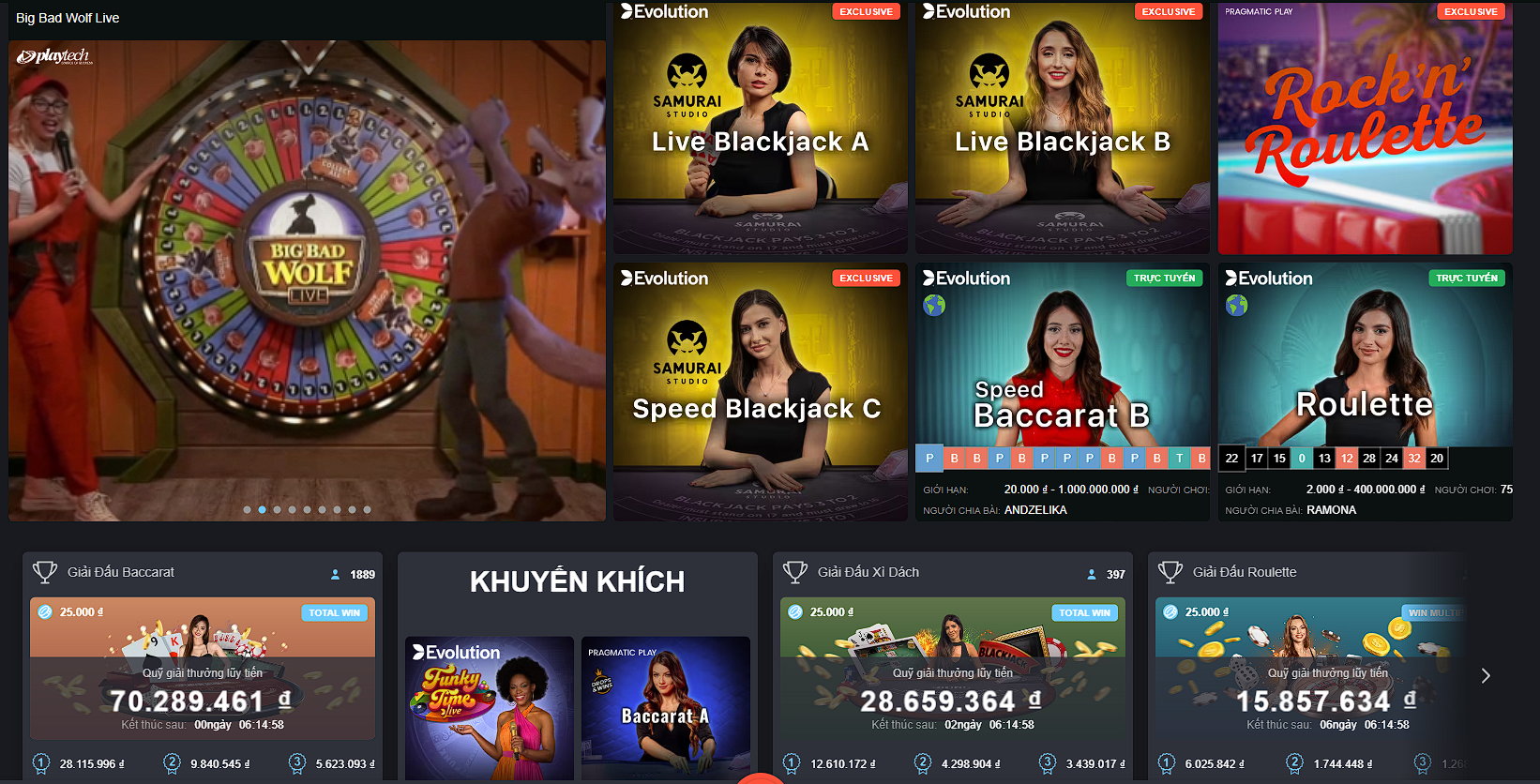 Nền tảng live stream casino